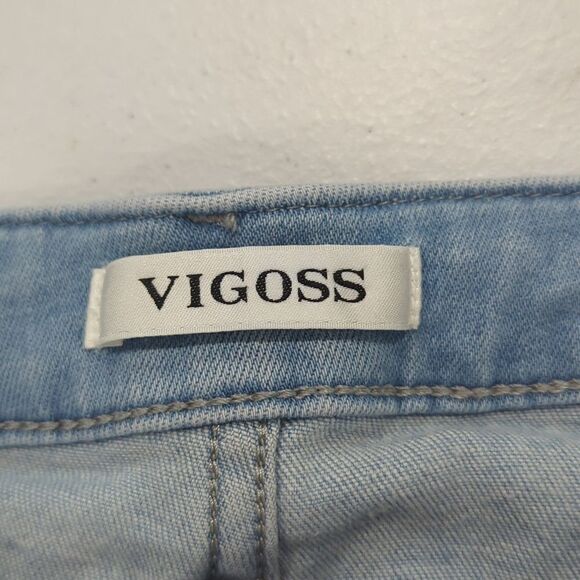 Vigoss Jeans Womens 24 Marley Skinny Distressed Light Wash - Picture 7 of 12